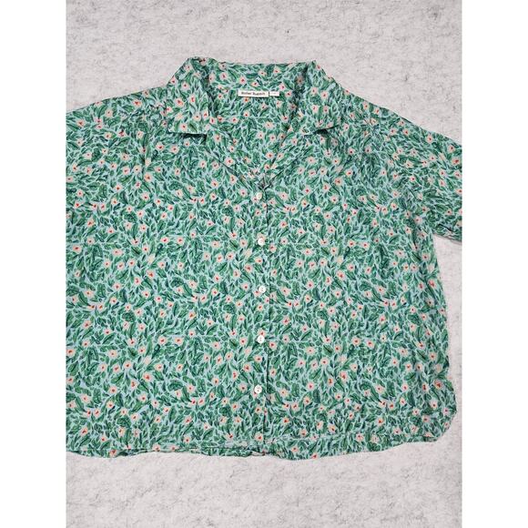 Roller Rabbit Top Blouse, Floral, Button Down, 100% Cotton, Womens Sz M - Picture 7 of 8